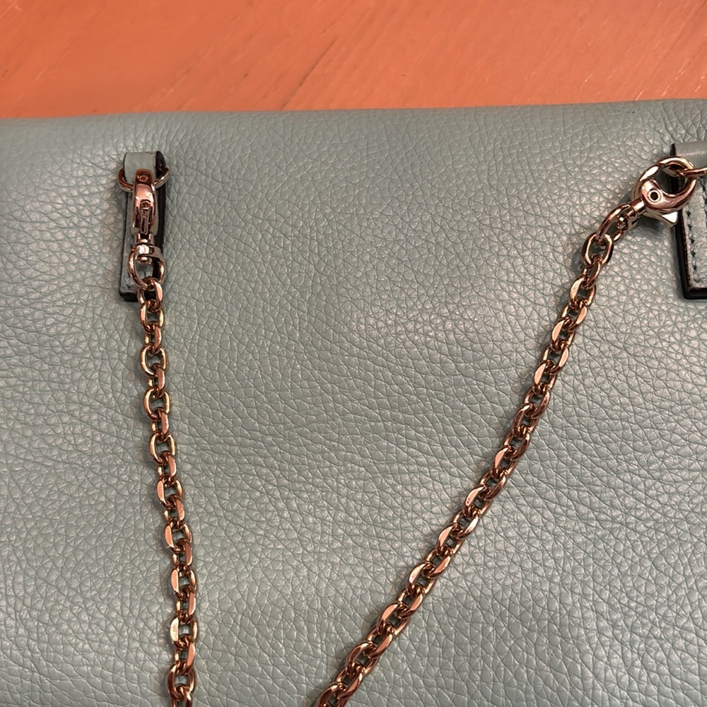 Coccinelle Mint Green Designer Leather Purse w/Detatchable Strap - Picture 8 of 8